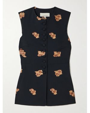 LIBEROWE Vania Fil Coupé Wool-Blend Vest - Blue