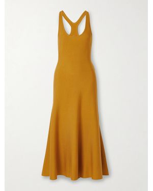 Gabriela Hearst Bastien Recycled-Silk Midi Dress - Yellow
