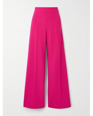 Carolina Herrera Diane Wool-Blend Wide-Leg Trousers - Pink
