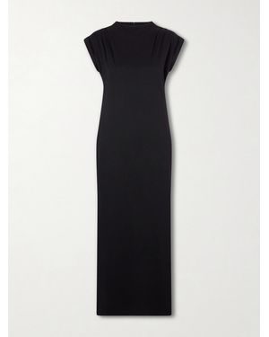 Anine Bing Alix Cotton-Blend Midi Dress - Black