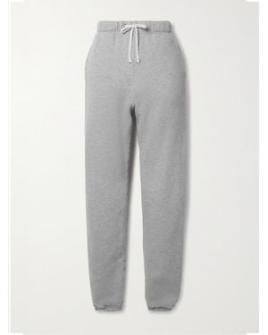 Les Tien Dylan Cotton-Jersey Track Trousers - Grey