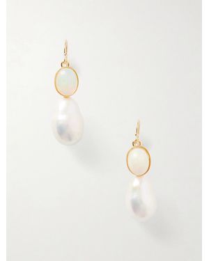 Jennifer Behr Tatum Iridescent Opal And Pearl Earrings - Natural