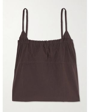 Deiji Studios Tri Frayed Organic Cotton Camisole - Brown