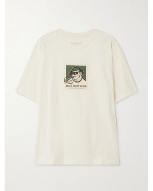 Aimé Leon Dore Musician Printed Cotton-Jersey T-Shirt - Natural