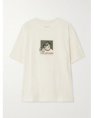 Aimé Leon Dore Musician Printed Cotton-Jersey T-Shirt - Natural