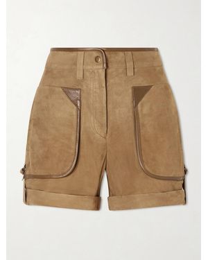 Isabel Marant Marline Suede Cargo Shorts - Natural