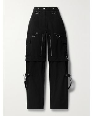 Givenchy Convertible Embellished Twill Cargo Pants - Black