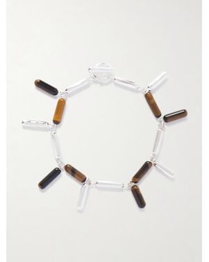 Uncommon Matters Bracelet En Argent Et Œils-De-Tigre Catkin - Neutre