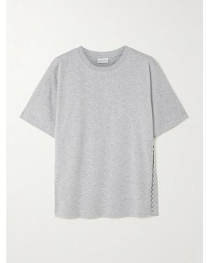 Dries Van Noten T-Shirt Aus Baumwoll-Jersey Mit Knöpfen - Grau