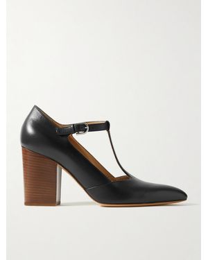 Gabriela Hearst Triana Leather Mary Jane Point-Toe Court Shoes - White