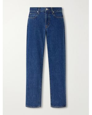 SLVRLAKE Denim Chloe Low-Rise Straight-Leg Jeans - Blue
