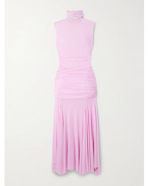 Magda Butrym Asymmetrischer Midirock Aus Jersey Mit Raffungen - Pink