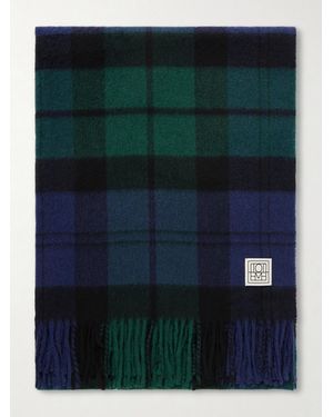 TOTEME Checked Cashmere And Wool-Blend Scarf - Green