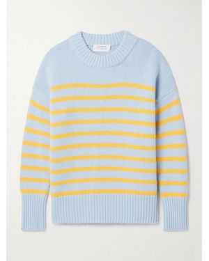 La Ligne Marin Striped Wool And Cashmere-Blend Jumper - Blue