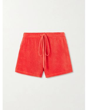 Suzie Kondi Shallis Cotton-Blend Terry Shorts - Red