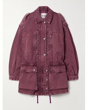 Isabel Marant Joanna Panelled Denim Jacket - Purple