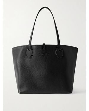 Gucci Totissima Wendbare Tote Aus Strukturiertem Leder Und Canvas Mit Jacquard-Muster - Schwarz