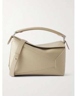 Loewe Sac Porté Épaule En Cuir Texturé Puzzle Edge Small - Neutre