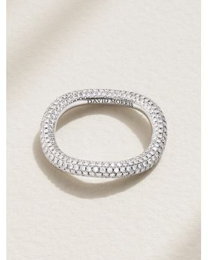 David Morris Bague En Or Blanc 18 Carats (750/1000) Et Diamants - Neutre