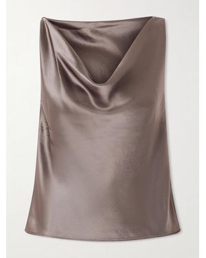 Leset Haut En Satin À Drapé Barb - Gris