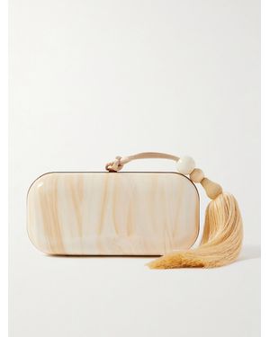 Cult Gaia Yasmin Tasselled Resin Clutch - Natural