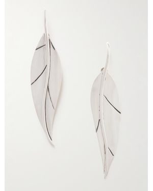 Sophie Buhai Boucles D'Oreilles En Argent Leaf - Neutre