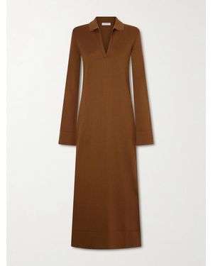 Altuzarra Arp Cotton And Silk-Blend Maxi Dress - Brown