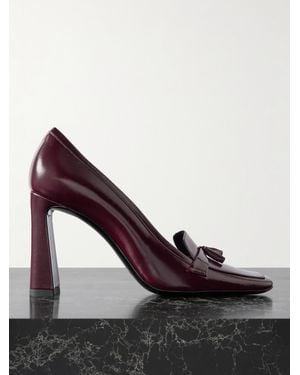Saint Laurent Escarpins En Cuir À Glands Chloé 90 - Violet