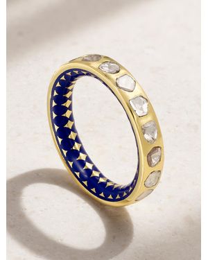 AMRAPALI LONDON 18-Karat, Diamond And Enamel Ring - Blue