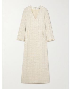Borgo De Nor Eponine Maxikleid Aus Metallic-Tweed - Natur