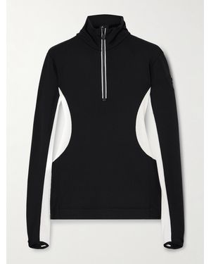 Moncler Color-Block Stretch-Jersey Base Layer - Black