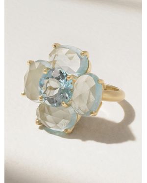 Irene Neuwirth Classic Ring Aus 18 Karat Mit Aquamarinen - Blau