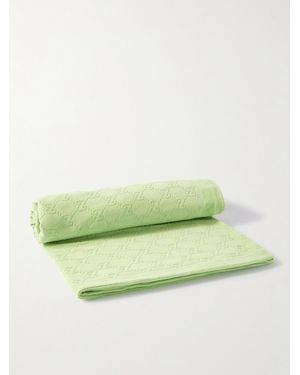 Gucci Sammy Handtuch Aus Baumwollfrottee Mit Jacquard-Muster - Grün