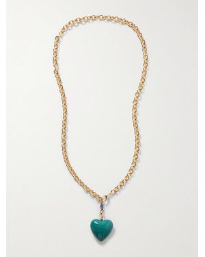 Roxanne Assoulin The Puffy Heart-Tone And Enamel Necklace - White
