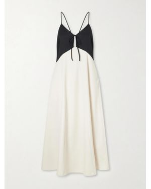 Sea Angelina Two-Tone Twill Maxi Dress - White