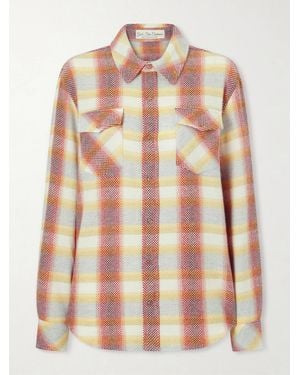 God's True Cashmere Rose Blume Checked Cashmere Shirt - Pink