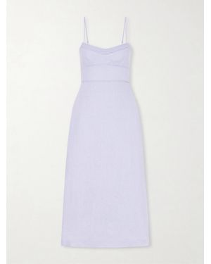 Zimmermann Luna Linen Midi Dress - White