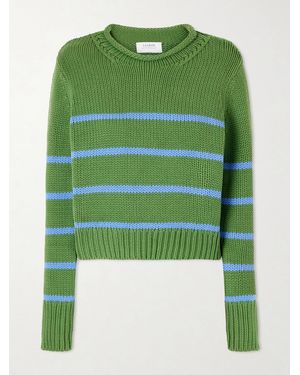 La Ligne Mini Marina Striped Cotton Jumper - Green