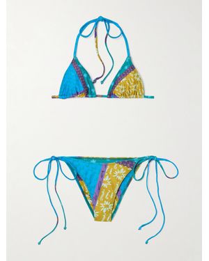 Donde Esteban Estrellitas Bedruckter Bikini - Blau