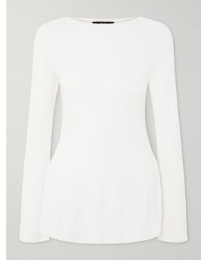 The Park Evelyn Jersey Blouse - White