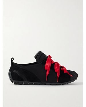 Simone Rocha Suede-Trimmed Shell Sneakers - Rot