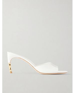 Gucci Patent-Leather Sandals - Natural