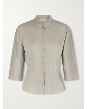 Cortana Theresa Dupioni Shirt - Gray
