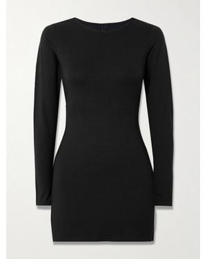 Skims Smooth Layers Crewneck Mini Dress - Black
