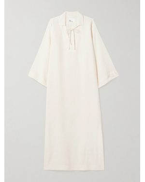 Lisa Marie Fernandez Maxikleid Aus Shantung - Weiß