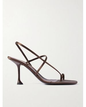 Proenza Schouler Tee Slingback-Sandalen Aus Satin - Natur