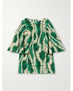 Ulla Johnson Ada Printed Silk Top - Green