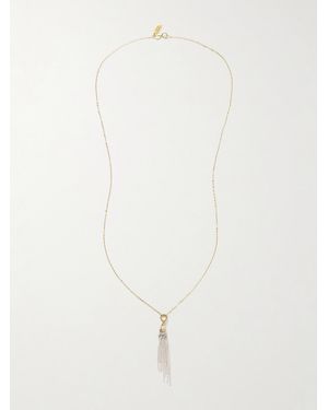 Loren Stewart Tassel Fringed Sterling And Necklace - White