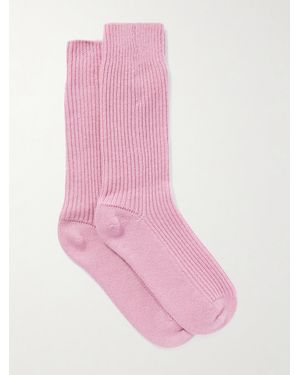 Lisa Yang Zera Ribbed Cashmere Socks - Pink