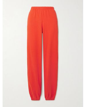 ÉTERNE Vinny Embroidered Tapered Cotton-Jersey Track Trousers
